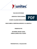 Ensayo Sobre Competencia Imperfecta y El Monopolio en Honduras Ii