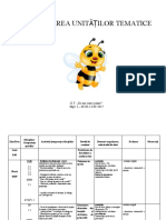 PROIECTAREA UNITĂȚILOR TEMATICE 1. de - Azi - Sunt - Scolar