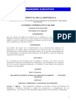 Reglamento Orgnico Interno Del Ministerio de Ambiente y Recursos Naturales