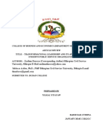 Zerihun Duressa (Corresponding Author) Ethiopian Civil Service Melesse Asfaw, PH.D., PMP Ethiopian Civil Service University, Ethiopia E-Mail