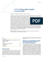 Apport de L'échographie Doppler Pour La Gynécologie