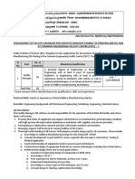 IISc Facility Manager Post Notification