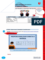 Guía Práctica - Sesión #02 Proporcionalidad Directa e Inversa