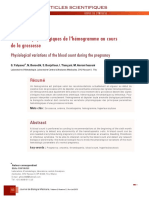 Variations Physiologiques de L'hémogramme Au Cours Grossesse