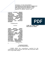 Position Paper - Jorlie Jordan Et. Al. Vs Jose Resty Cruz Et. Al. (NCR HOA-220131-00291)