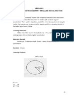 Lesson 8 Rotation With Constant Angular Acceleration: Overview