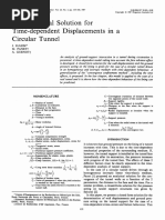 An Analytical Solution For Time-Dependent Displacements in A Circular Tunnel