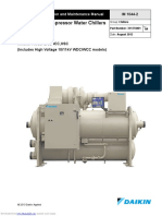 Centrifugal Compressor Water Chillers: Installation and Maintenance Manual