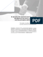 Derecho Del Administrado Fiscalizado de Observar Las Actas y Su Relacion Con Los Principios Administrativos