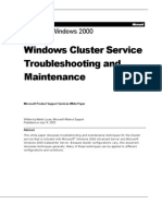 Windows Cluster Service Troubleshooting and Maintenance