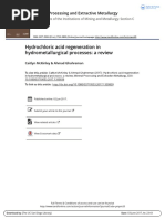 Hydrochloric Acid Regeneration in Hydrometallurgical Processes