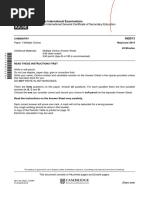 Cambridge International Examinations Cambridge International General Certificate of Secondary Education