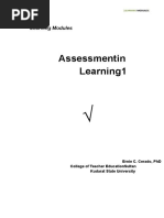 Module 1 Assessment of Learning