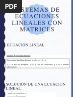 Sistemas de Ecuaciones Lineales Con Matrices