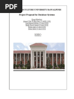 Project Proposal For Database Systems: Arid Agriculture University Rawalpindi