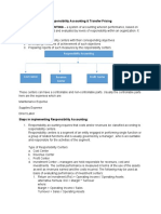 Responsibility Accounting and Transfer Pricing