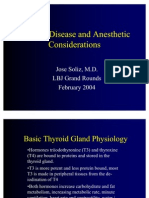 Thyroid Disease Anesthetic Considerations