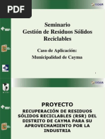 Gestión de Residuos Sólidos Reciclables - Cayma PUNO