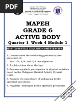 Mapeh Grade 6 Active Body: Quarter 1 Week 4 Module 1