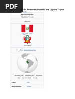 Reconstruction, The Aristocratic Republic, and Leguía's 11-Year Rule (1884-1930)