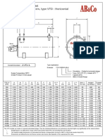 Thermal Fluid Heaters, Type VTO - Horizontal: General Dimension Sheet