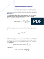 Vapor Flow To Equivalent Air Flow Conversion Equations