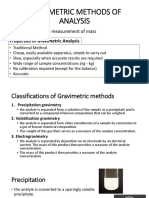 Gravimetric Methods of Analysis