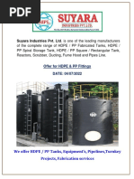 Offer For HDPE & PP Fittings