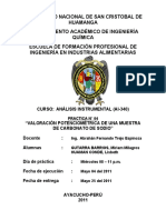 Valoración Potenciométrica de Una Muestra de Carbonato de Sodio