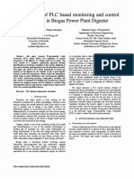 Development of PLC Based Monitoring and Control of Pressure in Biogas Power Plant Digester