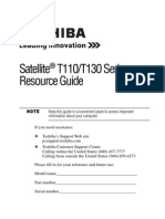 Satellite T110/T130 Series Resource Guide: RG 5.375 X 8.375 Ver 2.3.3