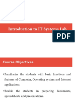 Introduction To IT Systems Lab