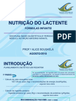 Aula - Nutriã - Ã - o Do Lactente - Fã - Rmulas Infantis 2018.2