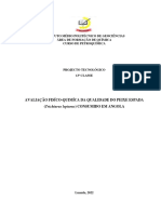 Avaliação Físico-Química Da Qualidade Do Peixe-Espada Consumido em Angola