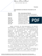 ADPF 418.DF - STF - Cassação de Aposentadoria Como Sanção