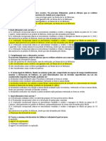 Respostas Questões - Exercícios - Processo Falimentar - 2022