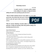 Marketing Research - : Prof - TMK