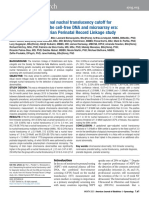 Reexamining the optimal nuchal translucency cutoff for diagnostic testing in the cell-free DNA and microarray era- results from the Victorian Perinatal Record Linkage study. American Journal of Obstet