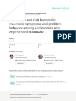 Factors Associated With Traumatic Symptoms Among Adolescents