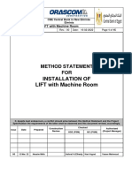 METHOD STATEMENT LIFT With Machine Room