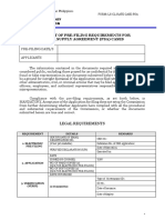 Checklist of Pre-Filing Requirements For Power Supply Agreement (Psa) Cases