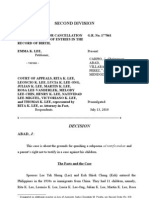 EVIDENCE 2010 Parental Filial Privilege (Lee V Court of Appeals, Et Al.)