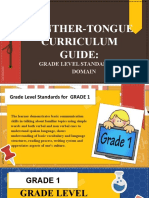 Monther-Tongue Curriculum Guide:: Grade Level Standards and Domain