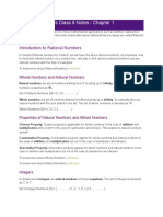 Rational Numbers Class 8 Notes Chapter 1