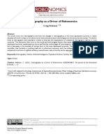 Demography As A Driver of Robonomics