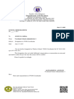 Department of Education: June 17, 2019 School Memorandum