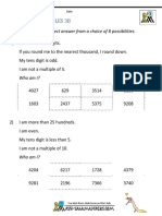 Place Value Riddles 3B: Select The Correct Answer From A Choice of 8 Possibilities