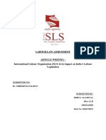 Labour Law Assignment: Submitted To: Dr. Shirish Kulkarni