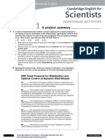 English For Scientists Activity Unit 1