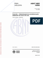 ABNT 16889 - Concreto - Determinação Da Consistência Pelo Abatimento Do Tronco Do Cone